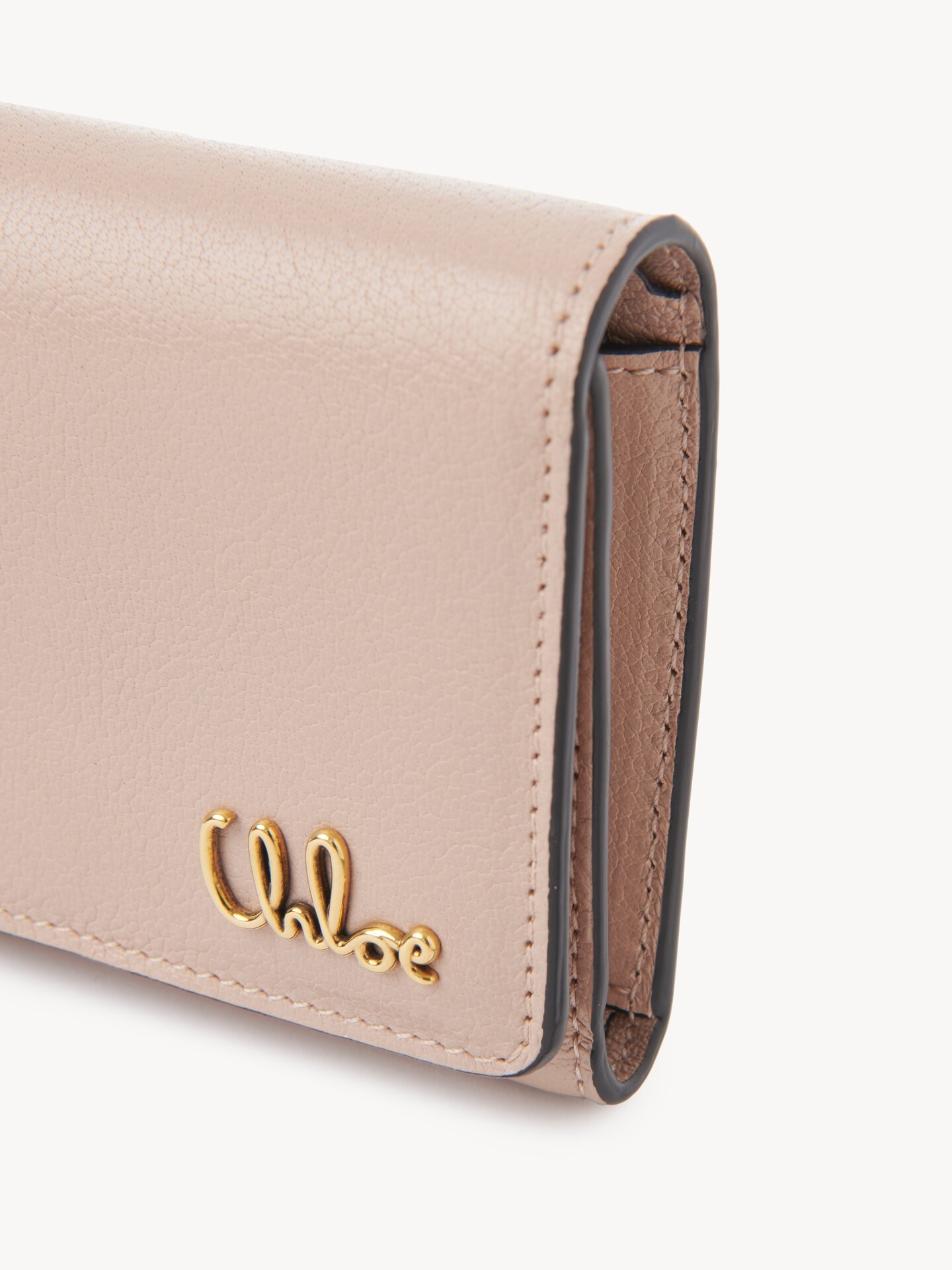 Small Chlo&eacute; Iconic tri-fold wallet with coin pocket in grained leather - 6