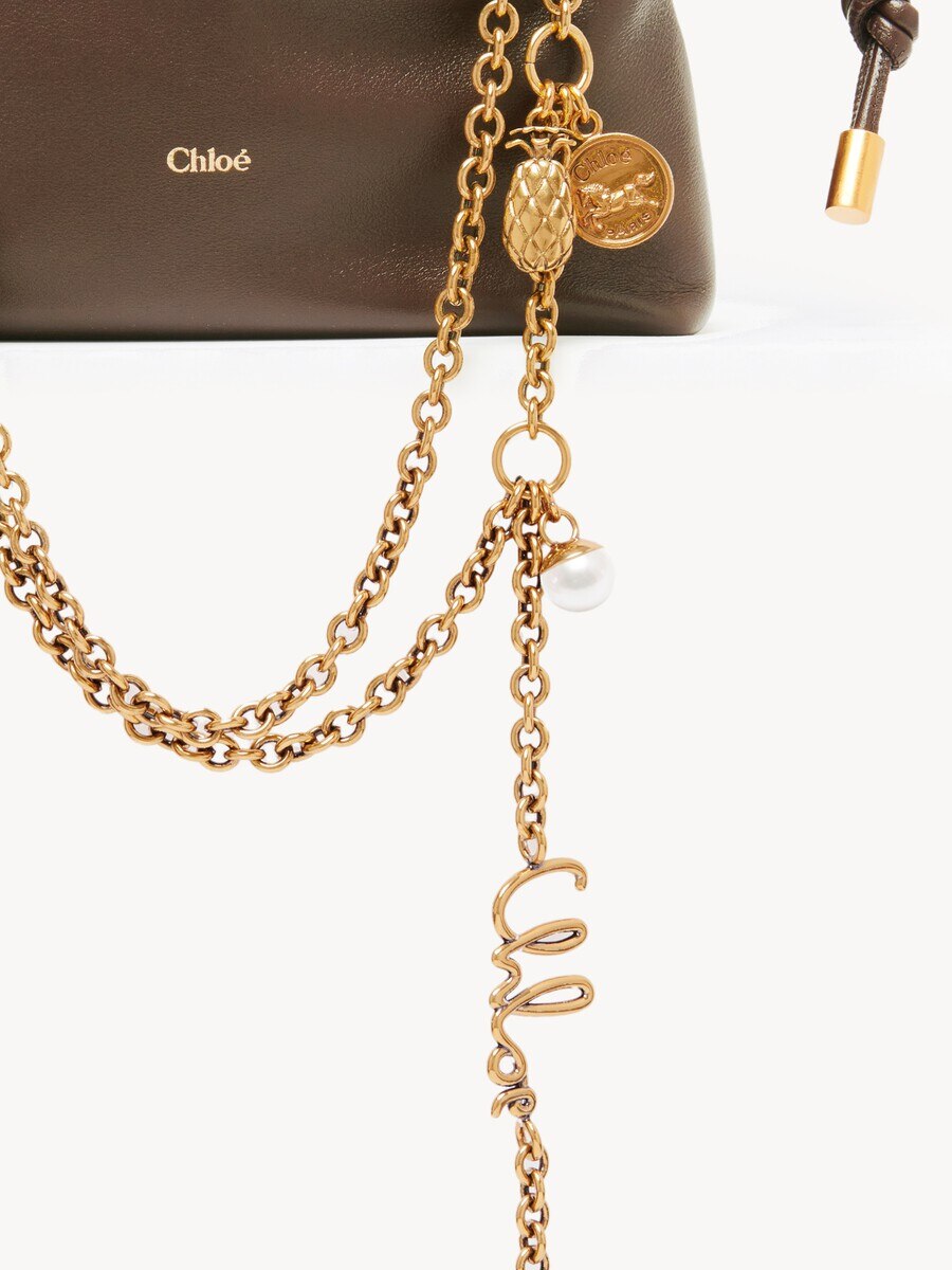 Mini Chlo&eacute; Icons shoulder bag with chain in soft leather - 6