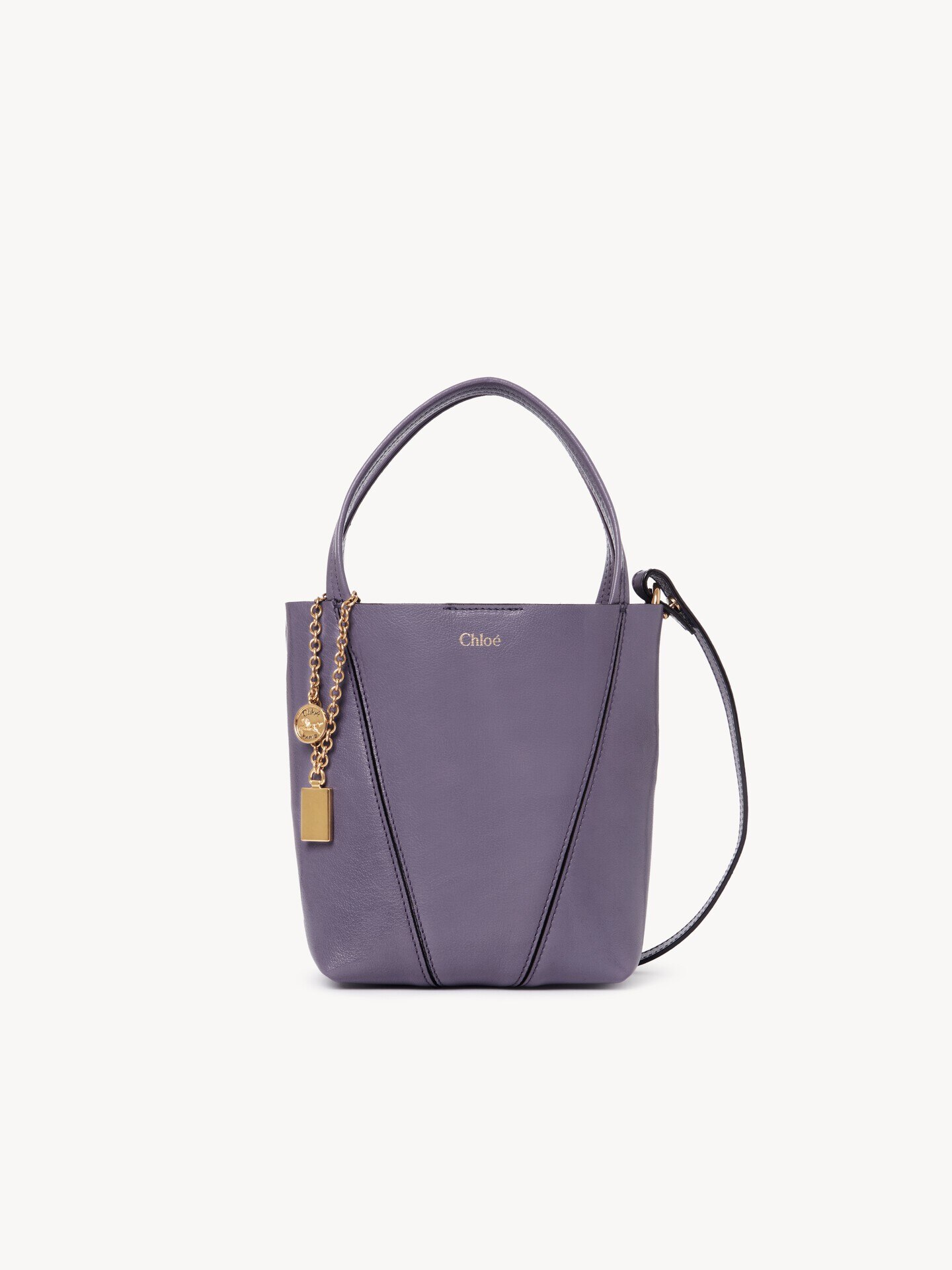 Small Chlo&eacute; Spin tote bag in grained leather - 1