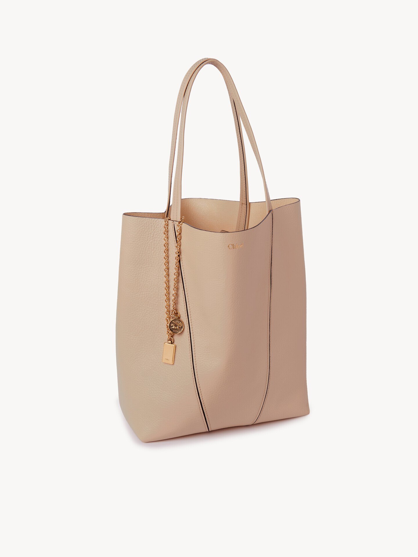 Chlo&eacute; Spin tote bag in grained leather - 4