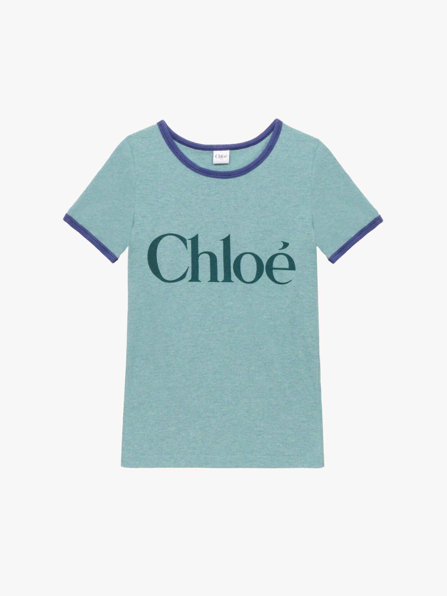 Fitted logo T-shirt in cotton-mix jersey - 1