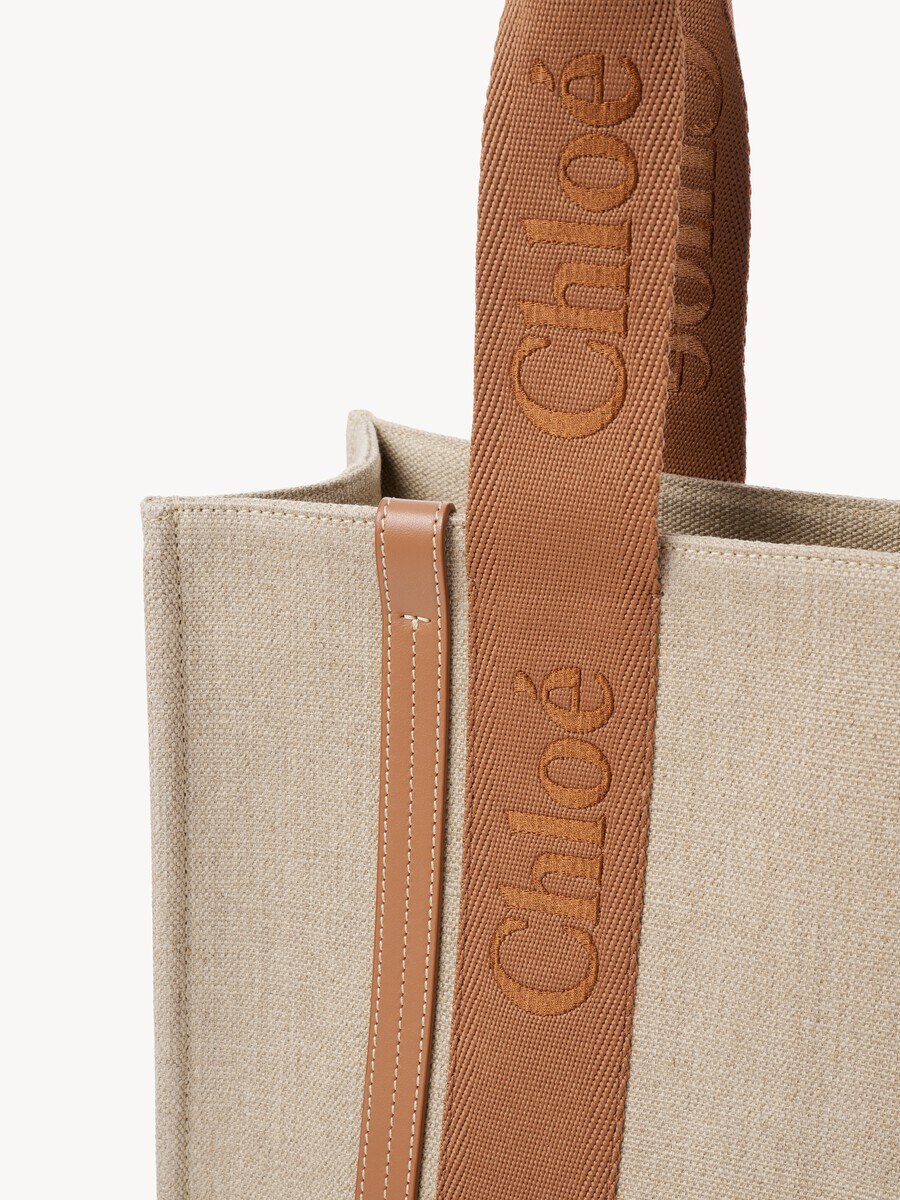 Bolso tote Woody de lino - 7