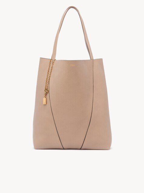 Bolso tote grande Chlo&eacute; Spin de cuero granulado