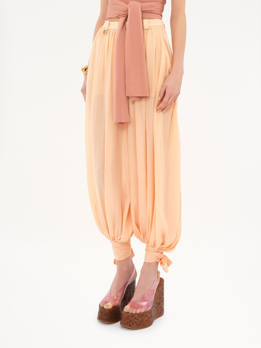 Fluid pleated pants in silk charmeuse - 6