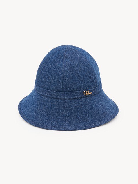 The Chlo&eacute; Iconic bucket hat in denim