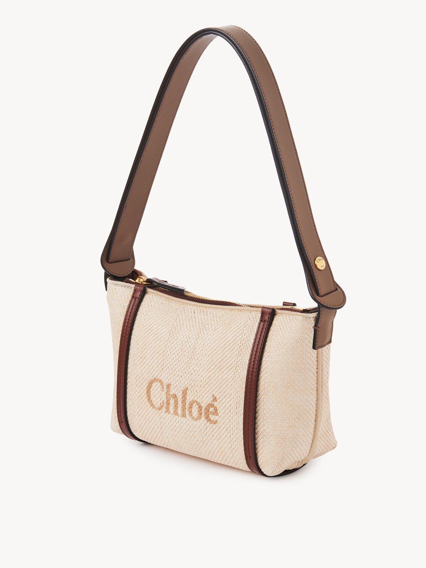 Chlo&eacute; Carry shoulder bag in raffia - 3