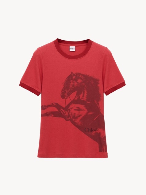Camiseta ajustada con logotipo de jersey jaspeado