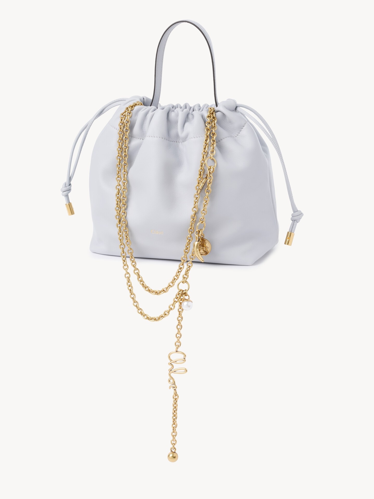 Small Chlo&eacute; Icons shoulder bag with chain in soft leather - 4