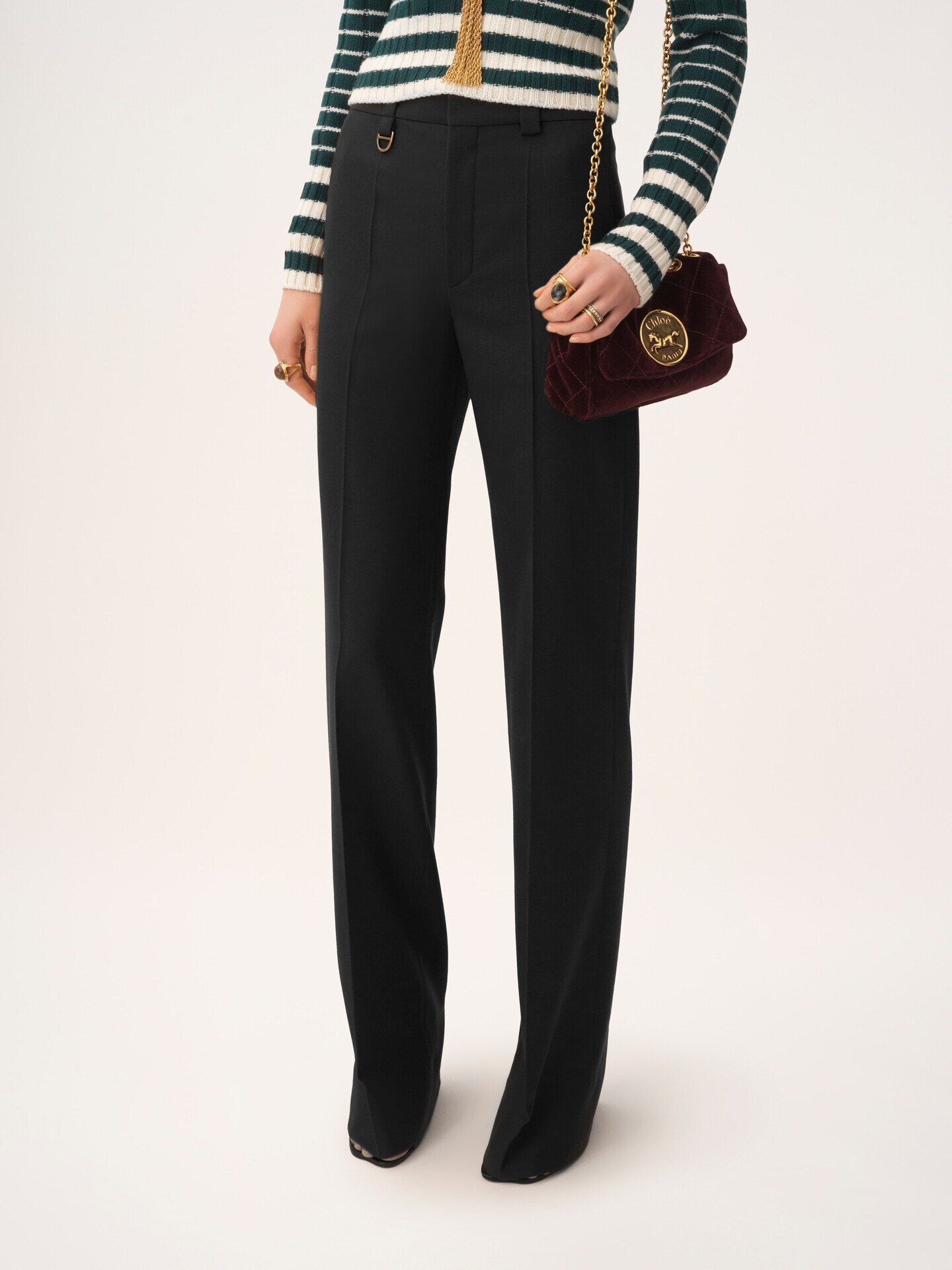 Boyish tailored pants in wool grain de poudre - 6