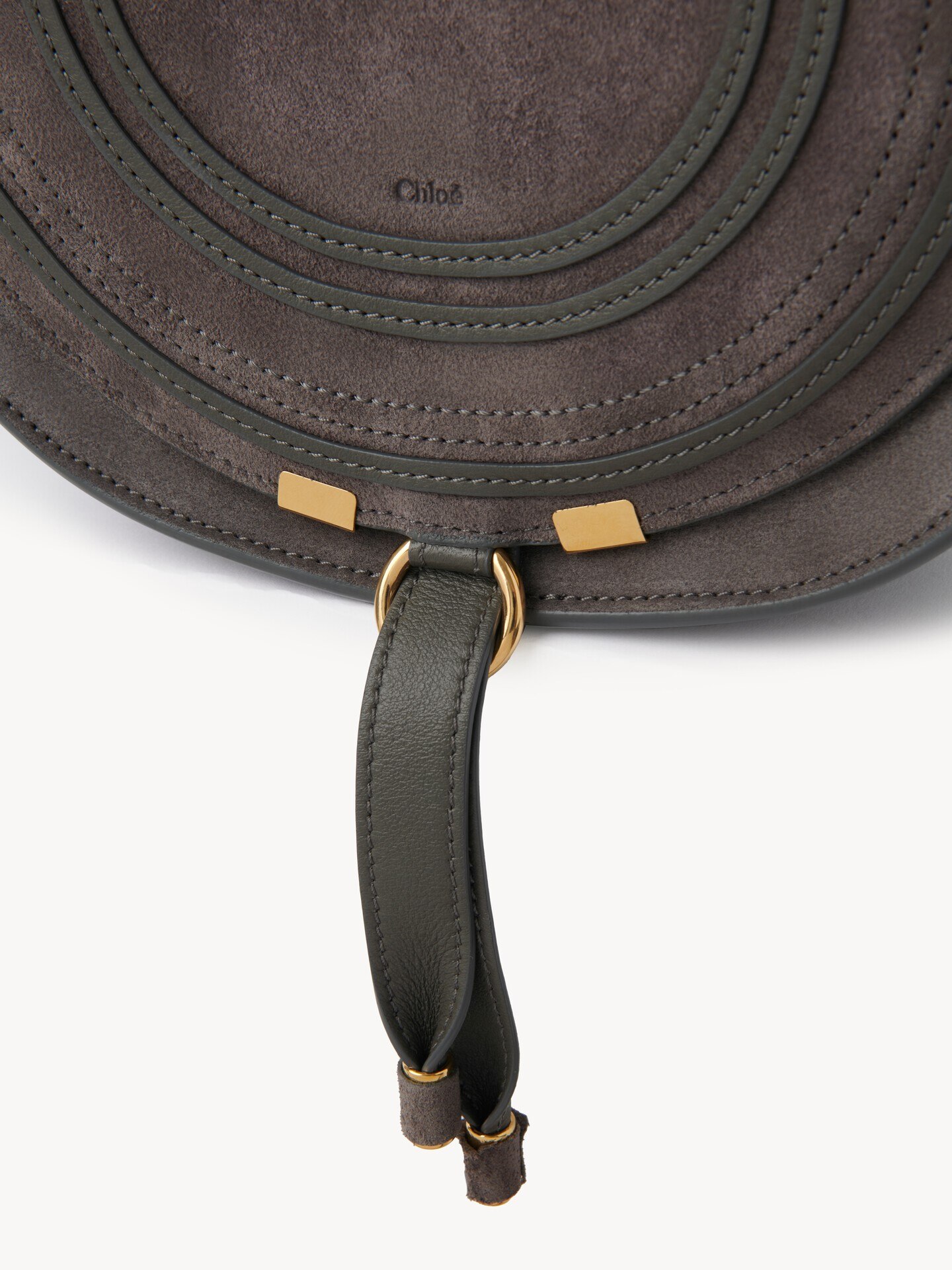 Marcie saddle bag in suede leather - 8
