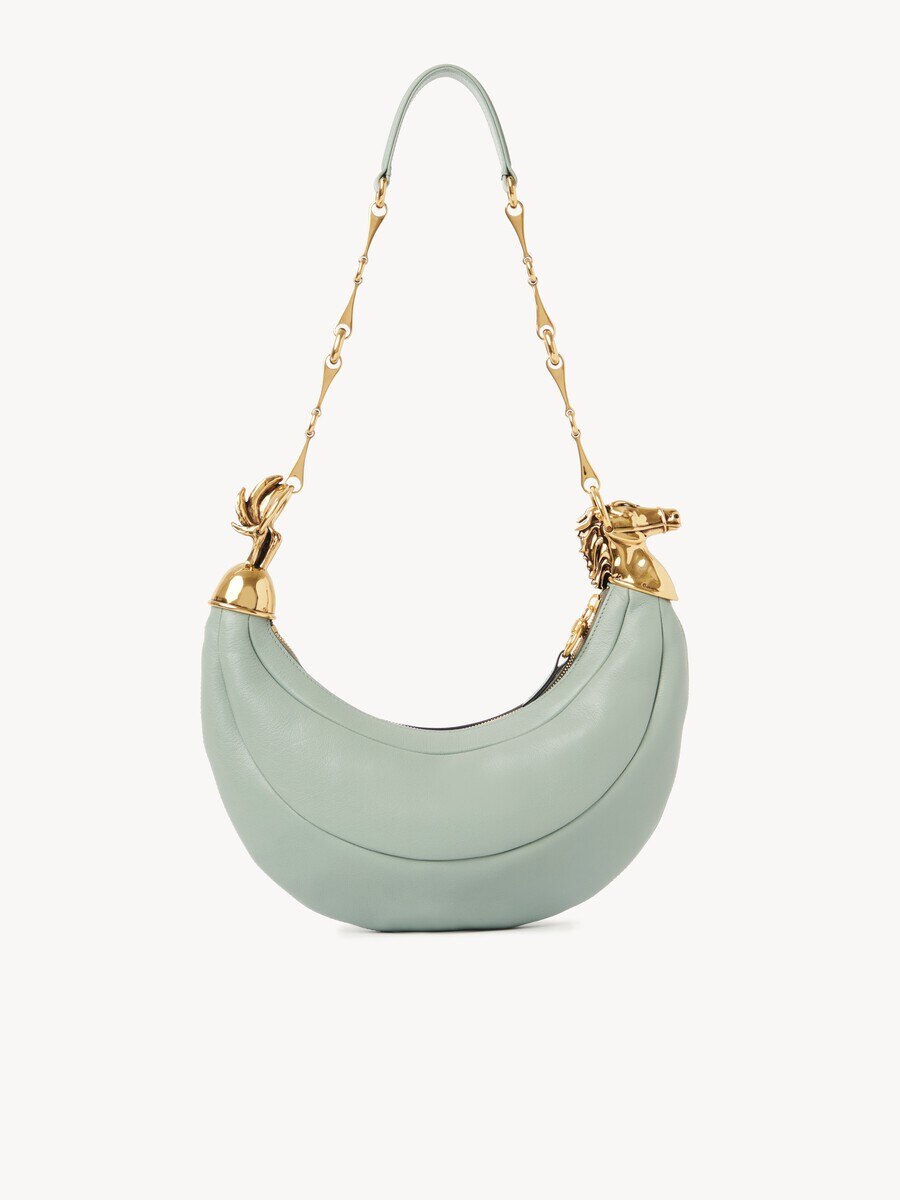 Chain Horse shoulder bag in grained leather - 5