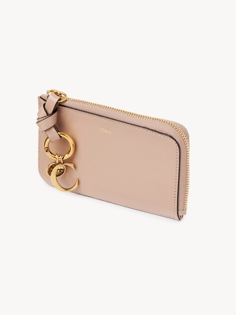 Alphabet wallet in shiny leather