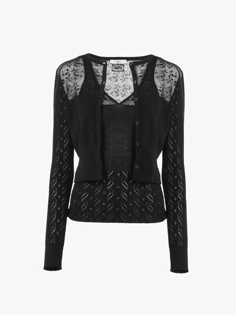 Twin set in cotton knit