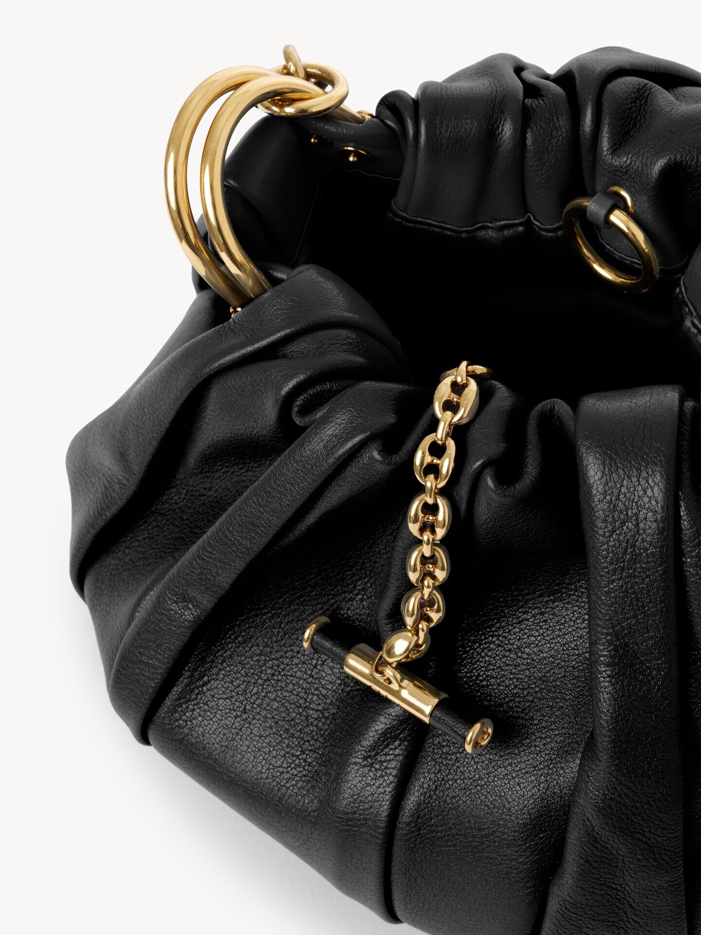 Bolso de hombro Chlo&eacute; Pliss&eacute; con cadena de cuero plisado - 6