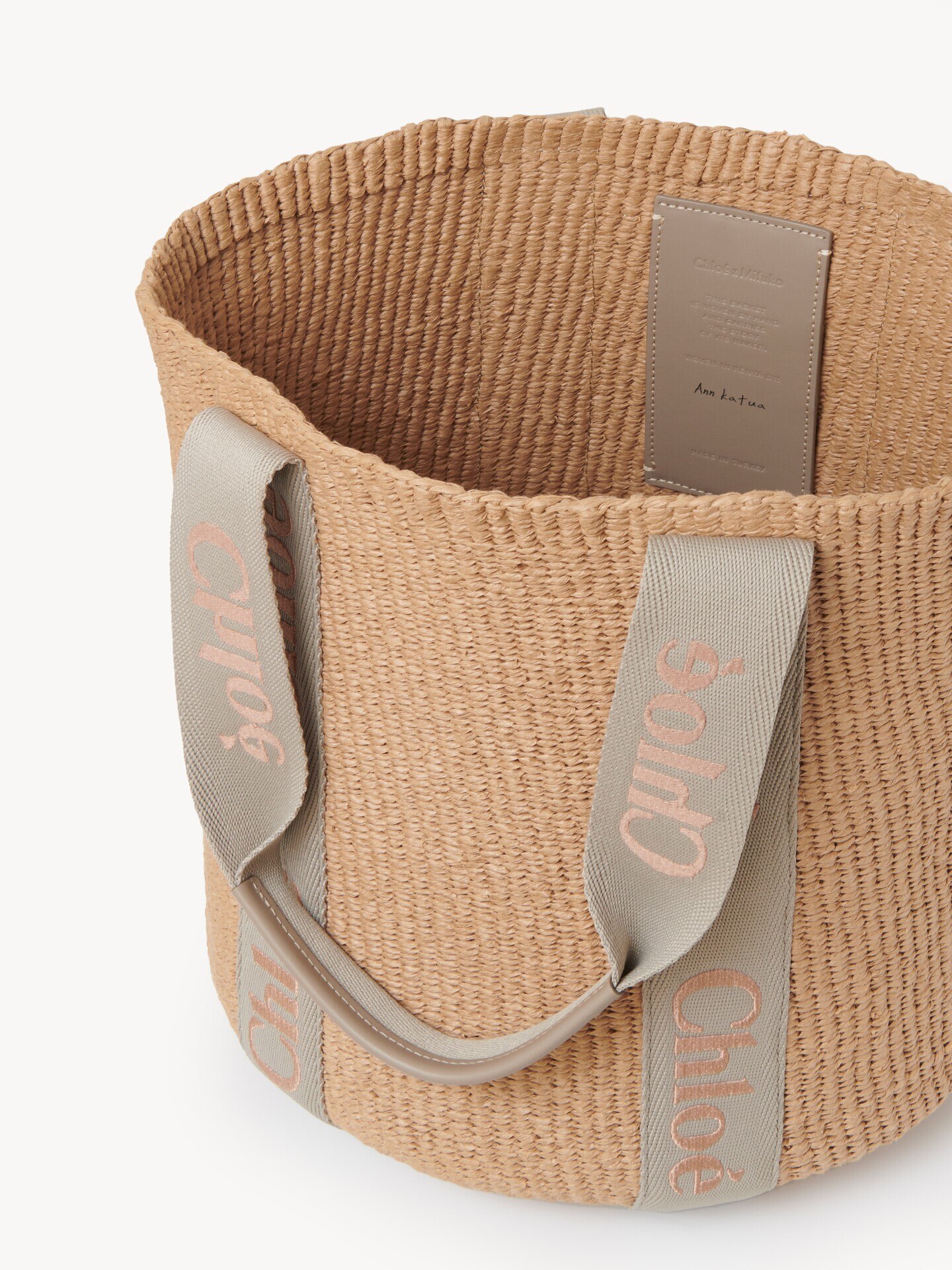 Large Woody basket in natural fibres - 5