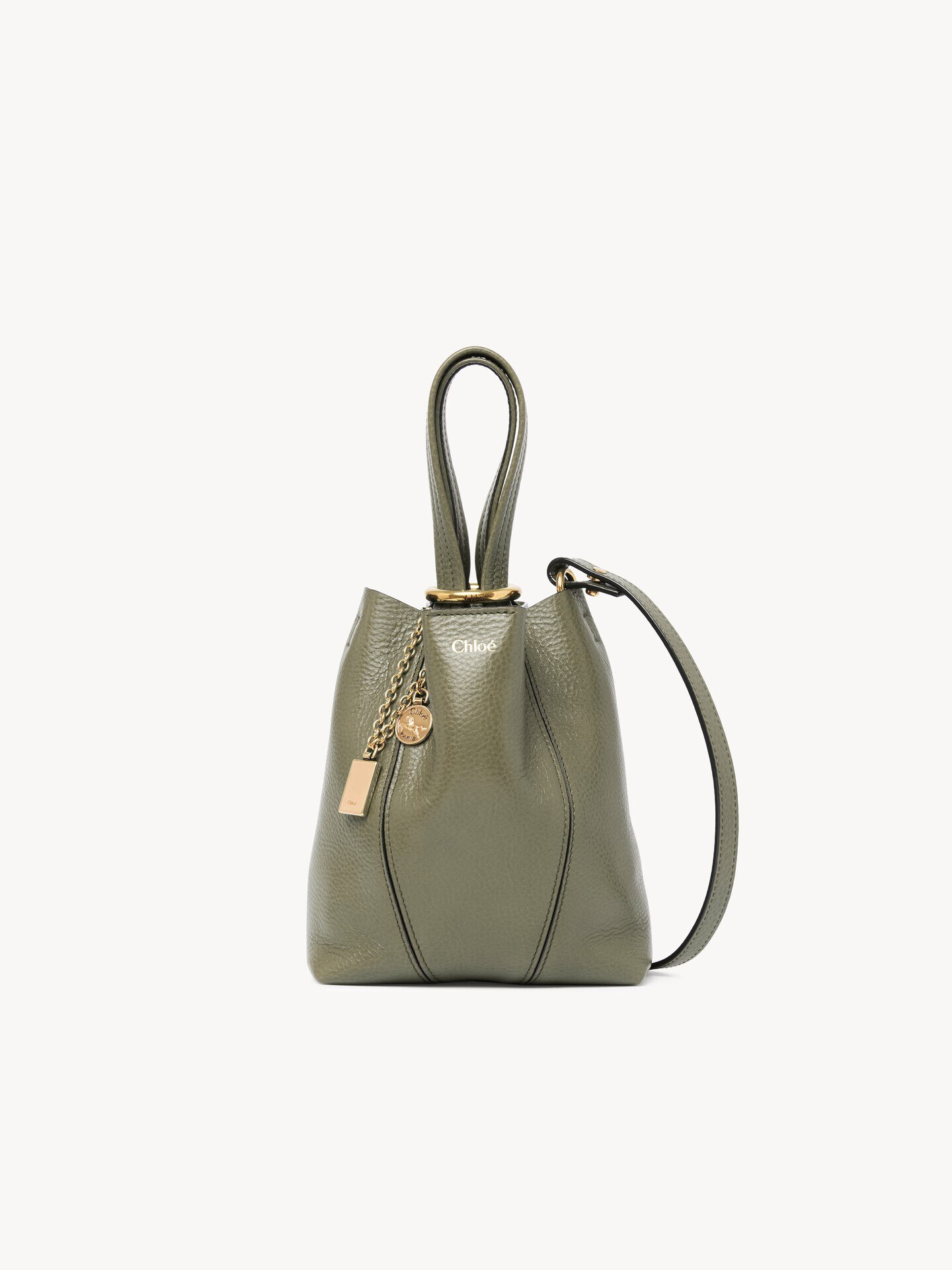 Small Chloé Spin tote bag in grained leather - 2