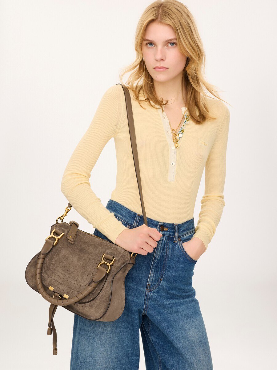 Small Marcie bag in suede leather - 3