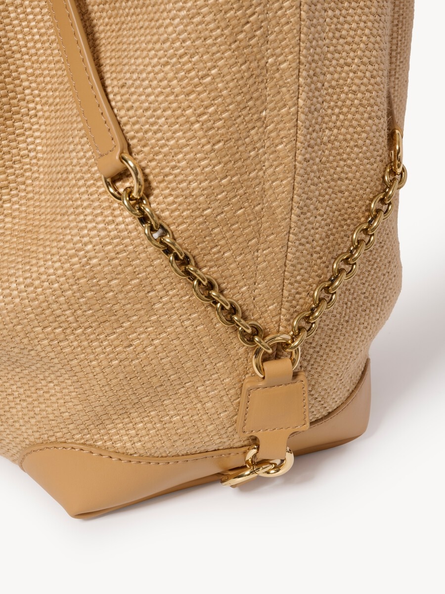 Large Chlo&eacute; Clover double carry bag in raffia-effect fibers - 6