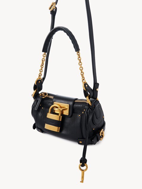Bolso peque&ntilde;o de cadena Paddington de cuero granulado