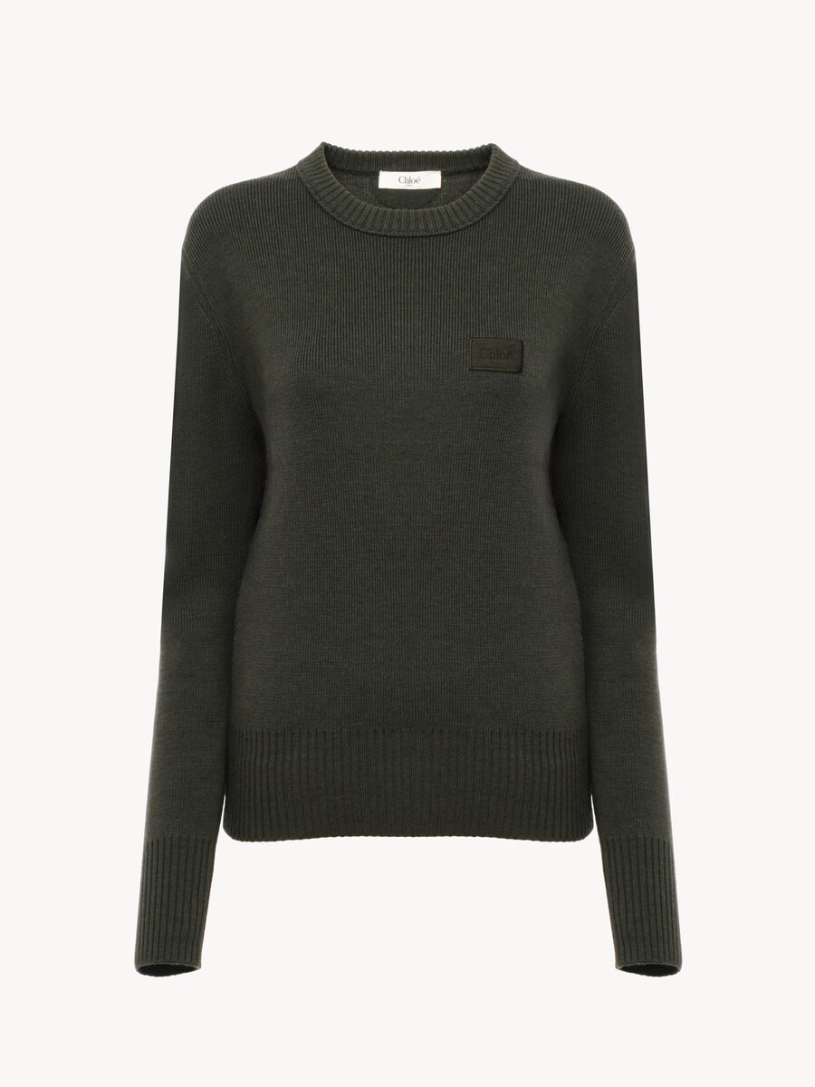 Logo sweater in a merino wool knit - 1