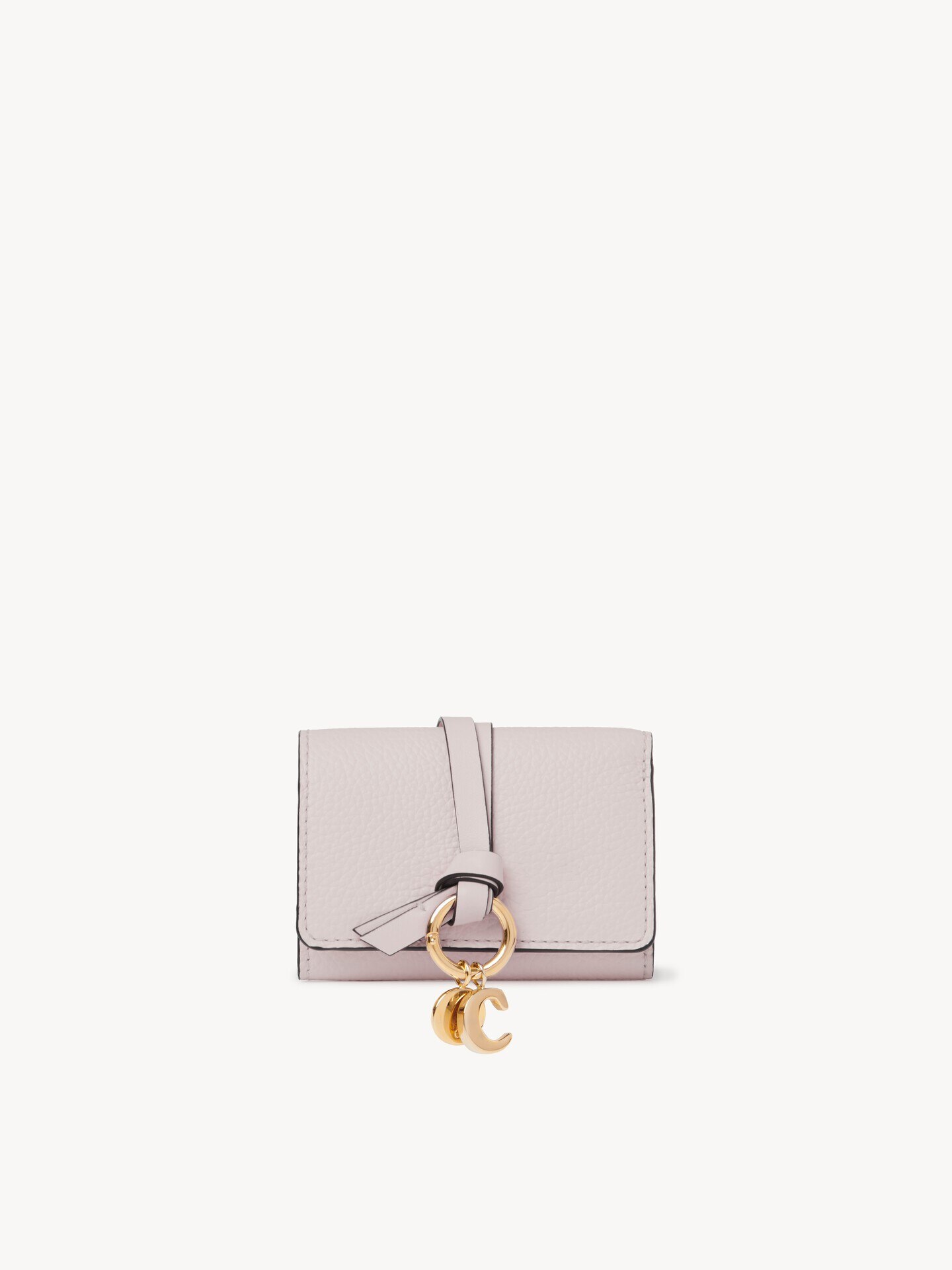 Mini Alphabet tri-fold in grained leather - 1