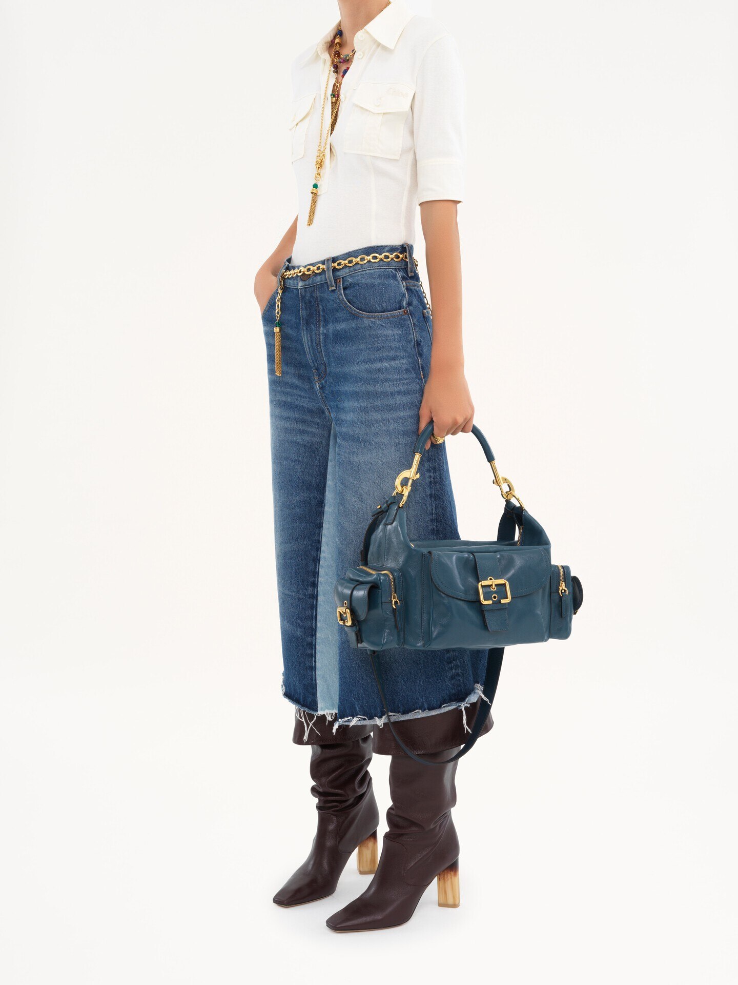 Camera bag in shiny leather - 9