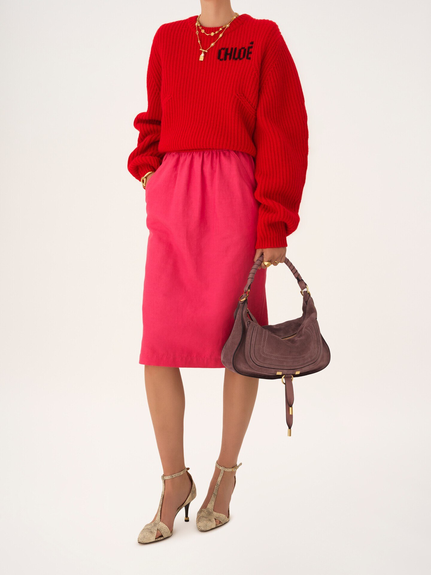 Bolso de hombro Marcie peque&ntilde;o de ante - 9