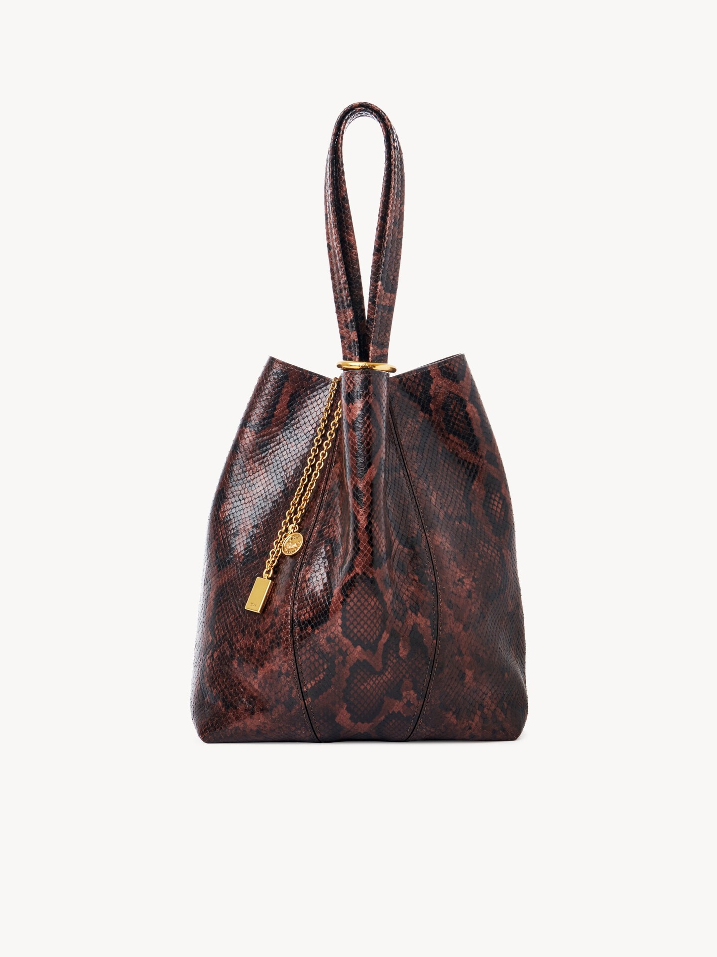Bolso tote Chlo&eacute; Spin de cuero efecto pit&oacute;n - 3