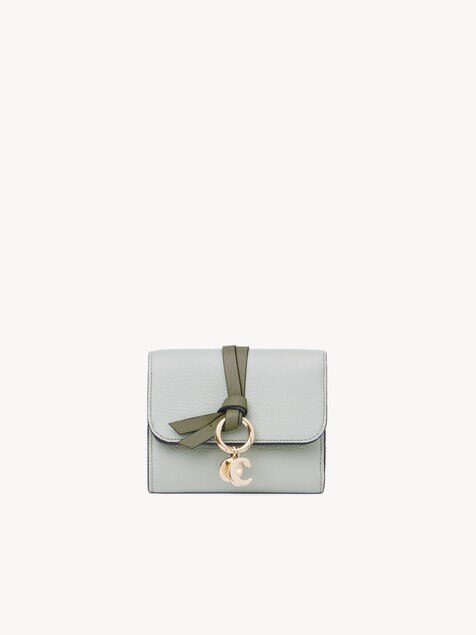 Small Alphabet tri-fold in grained leather