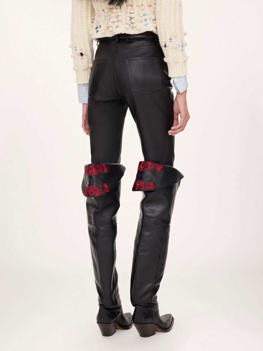 Slim pants in leather - 5