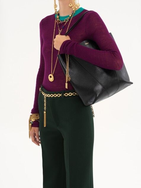 Bolso tote Chlo&eacute; Spin de cuero granulado