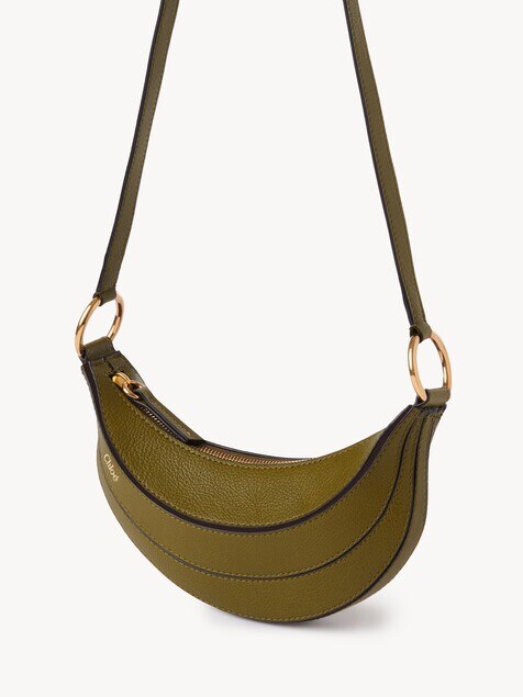 Banana cross-body bag in grained leather