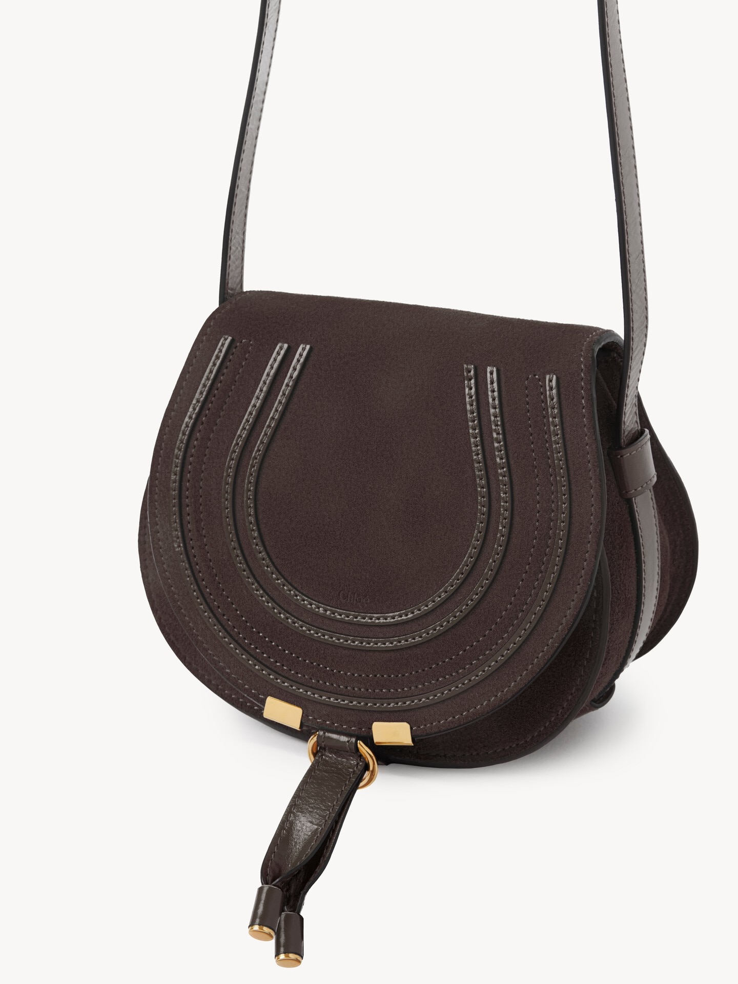 Bolso saddle peque&ntilde;o Marcie de ante - 3