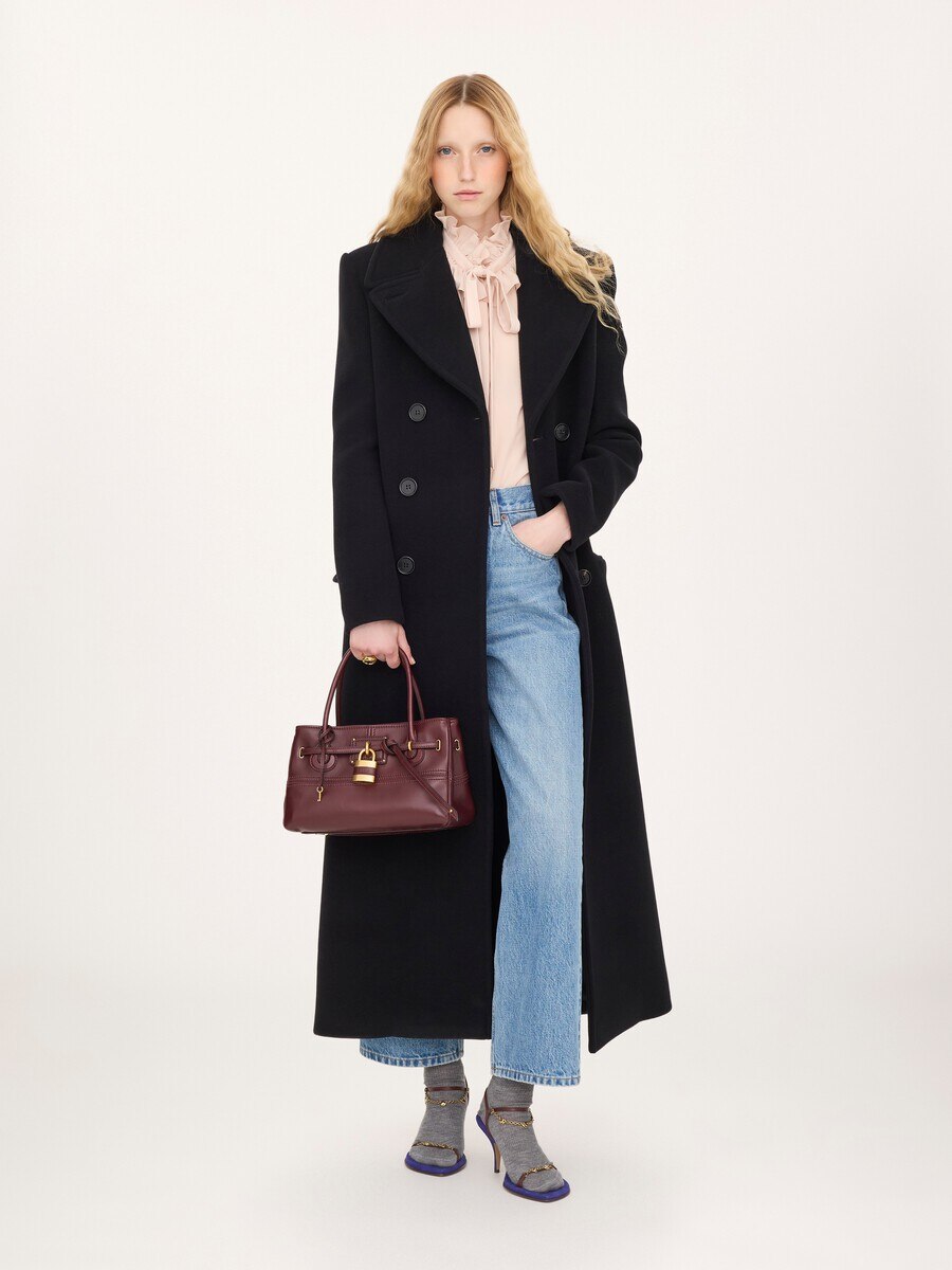 Small Paddington Sling top handle bag in soft leather - 8