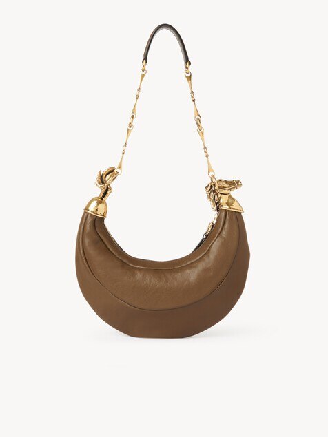 Bolso de hombro Chain Horse de cuero suave