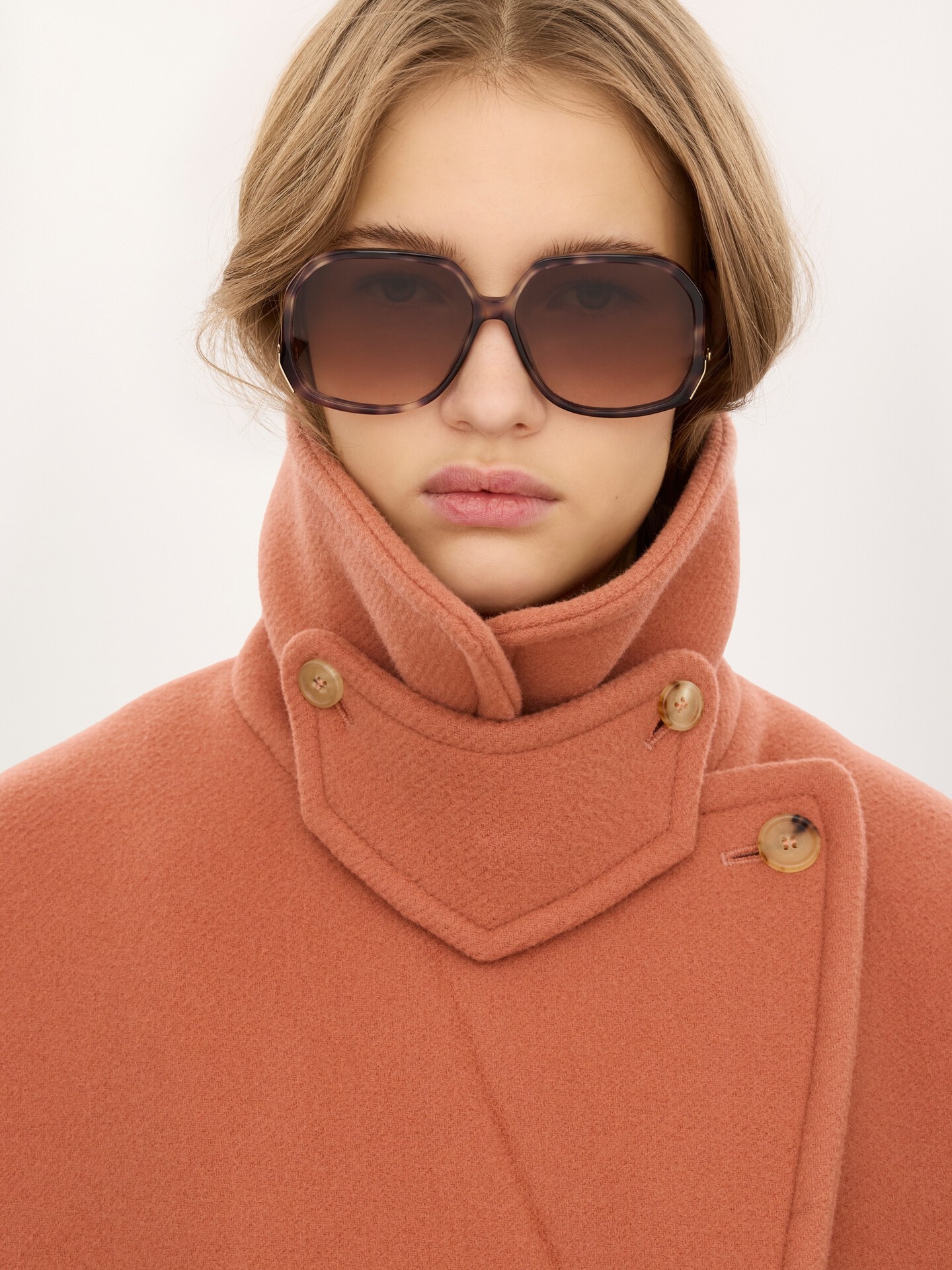 Oversized short coat in wool - 7