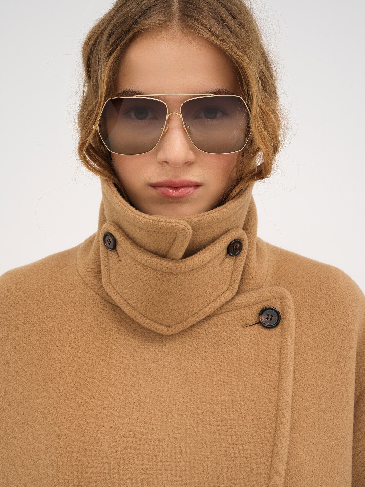 Oversized short coat in wool - 6