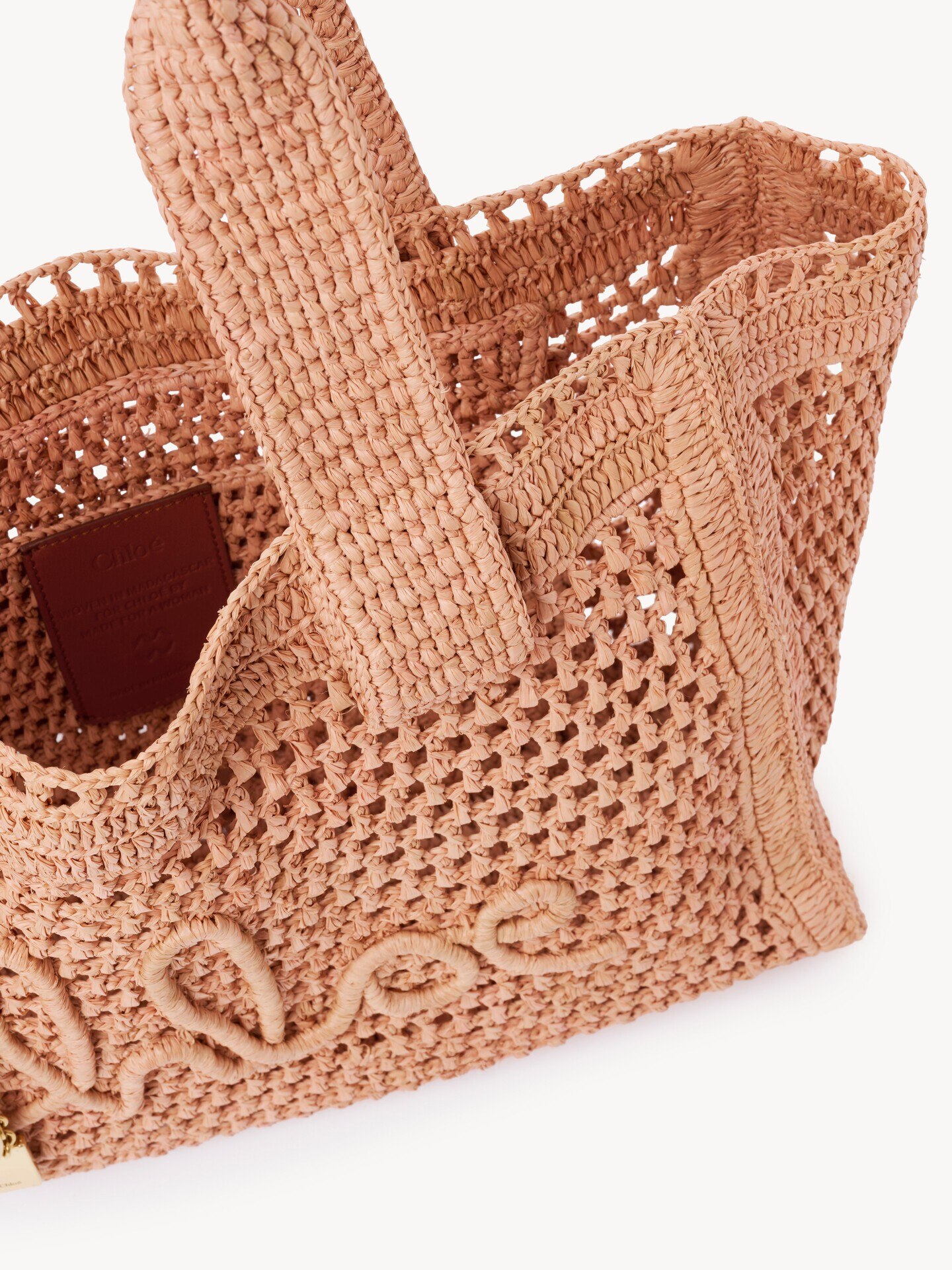 Bolso tote Summer Banana East-West de rafia - 6