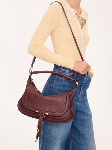 Small Marcie shoulder bag in soft leather