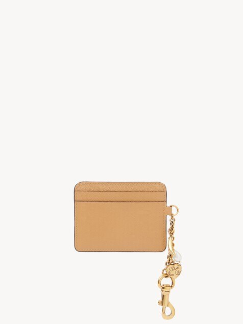 Chlo&eacute; Charms card holder in grained leather