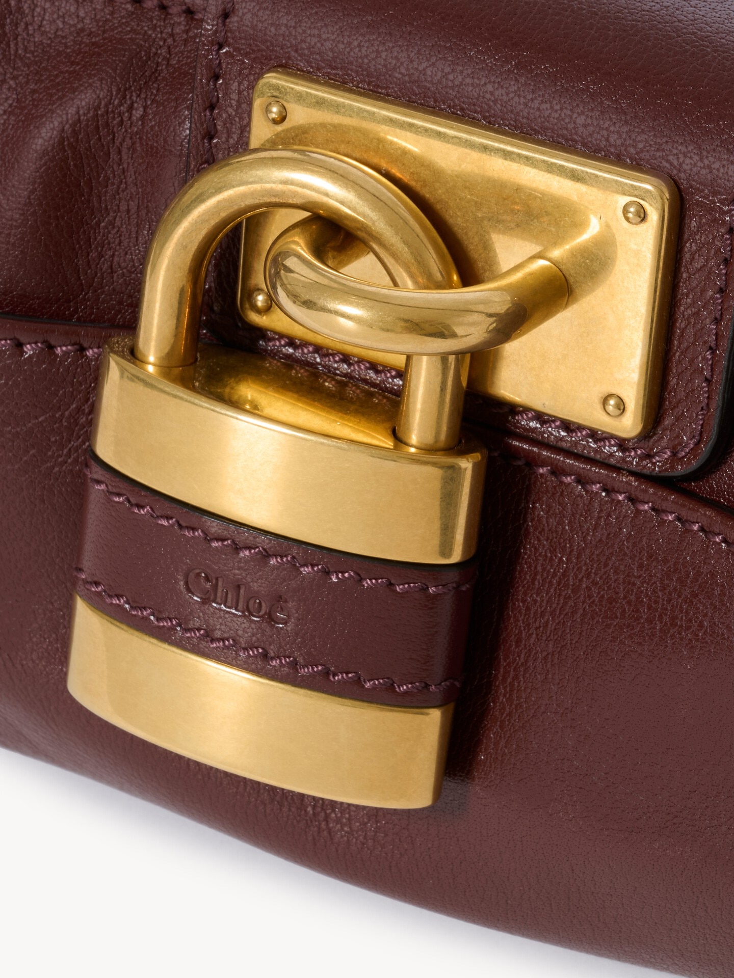 Small Paddington bag with strap in grained leather - 8