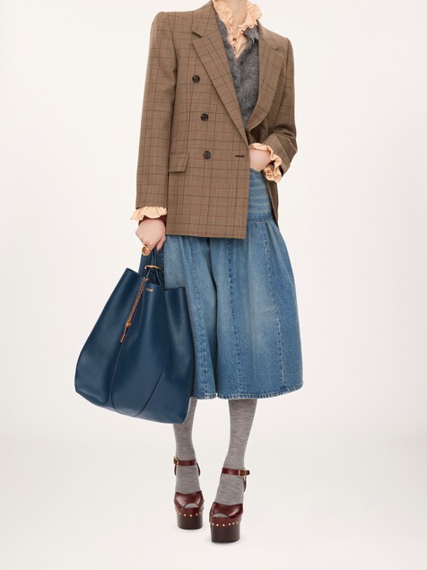 Large Chlo&eacute; Spin tote bag in grained leather