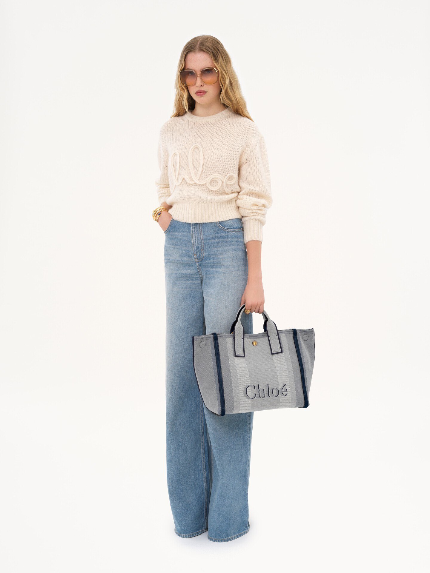 Chlo&eacute; Carry tote bag in canvas - 8