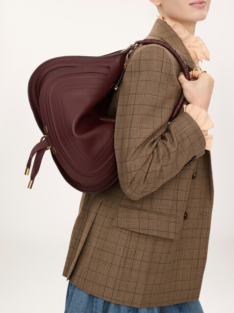 Bolso de hombro Marcie de cuero suave