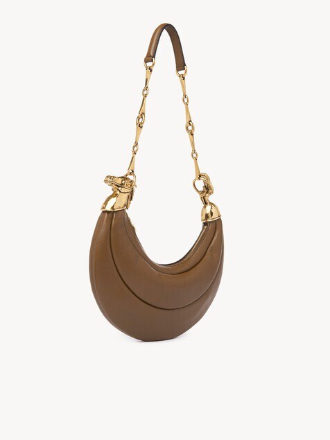 Bolso de hombro Chain Horse de cuero suave