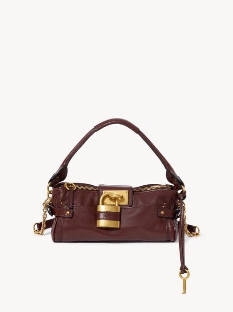 Small Paddington bag with strap in grained leather