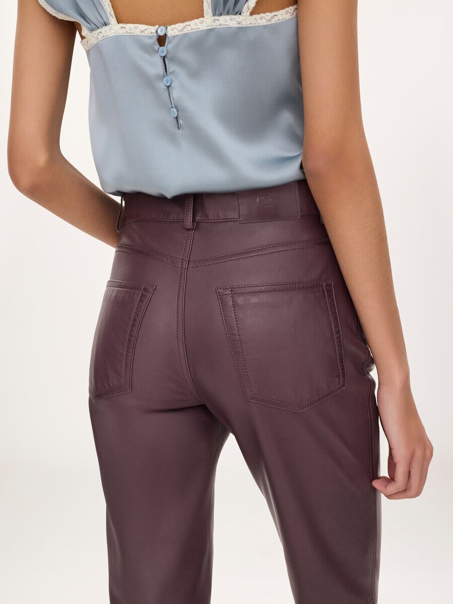 Slim pants in leather - 7