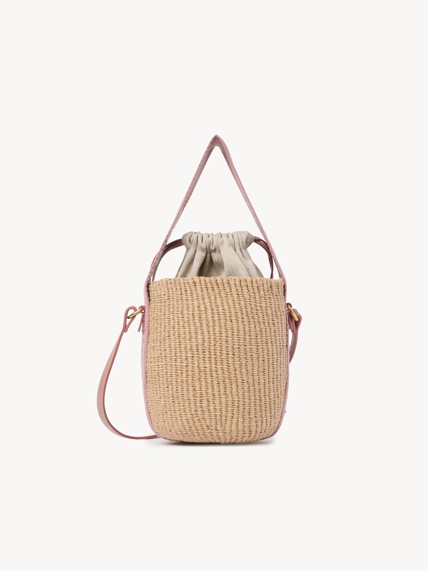 Bolso cesta peque&ntilde;o Woody de fibras naturales - 5