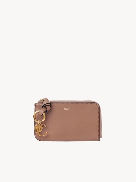 Alphabet wallet in shiny leather