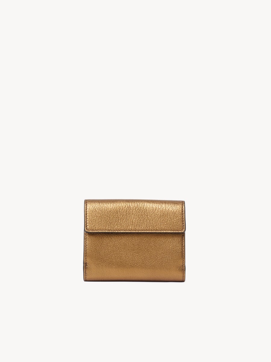 Small Envelope tri-fold in metallized leather - 4